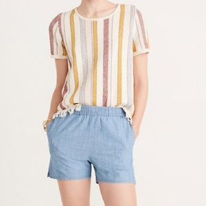 Madewell Chambray Blue Pull-On Pocket Shorts - XS